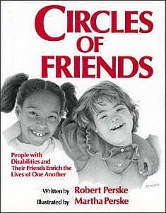 Circles of Friends - Perske - book cover - pencil drawings of two beautiful children