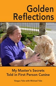 Golden Reflections - book cover Mike Yale and his seeing eye dog