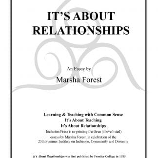 Marsha Forest.It's About Relationships.cover