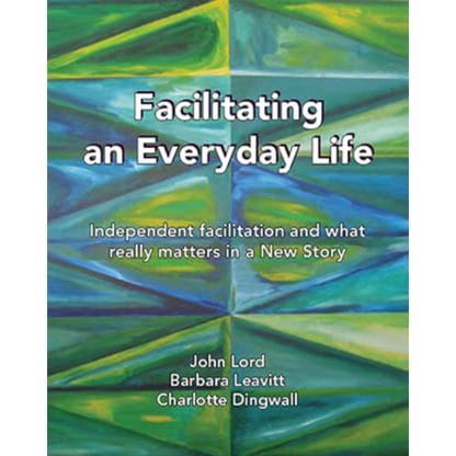 BOOK Cover: Facilitating an Everyday Life - on abstract green background
