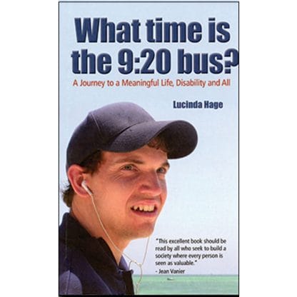 What time is the 9lx0 bus book cover. phot of young man in purple baseball hat