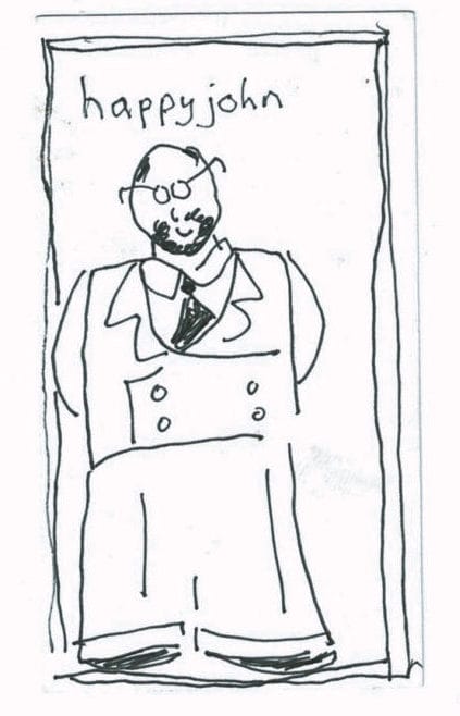 cartoon image of man by John O'Leary