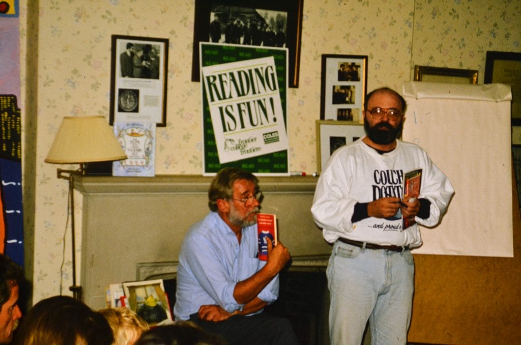 John O'Leary at Reading event with Peter Gzowski