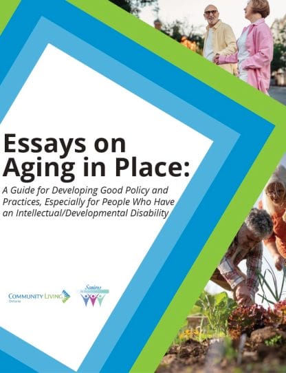 graphic book cover of Essays on Aging in Place